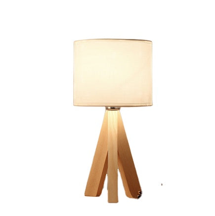 Wooden Tripod Lamp