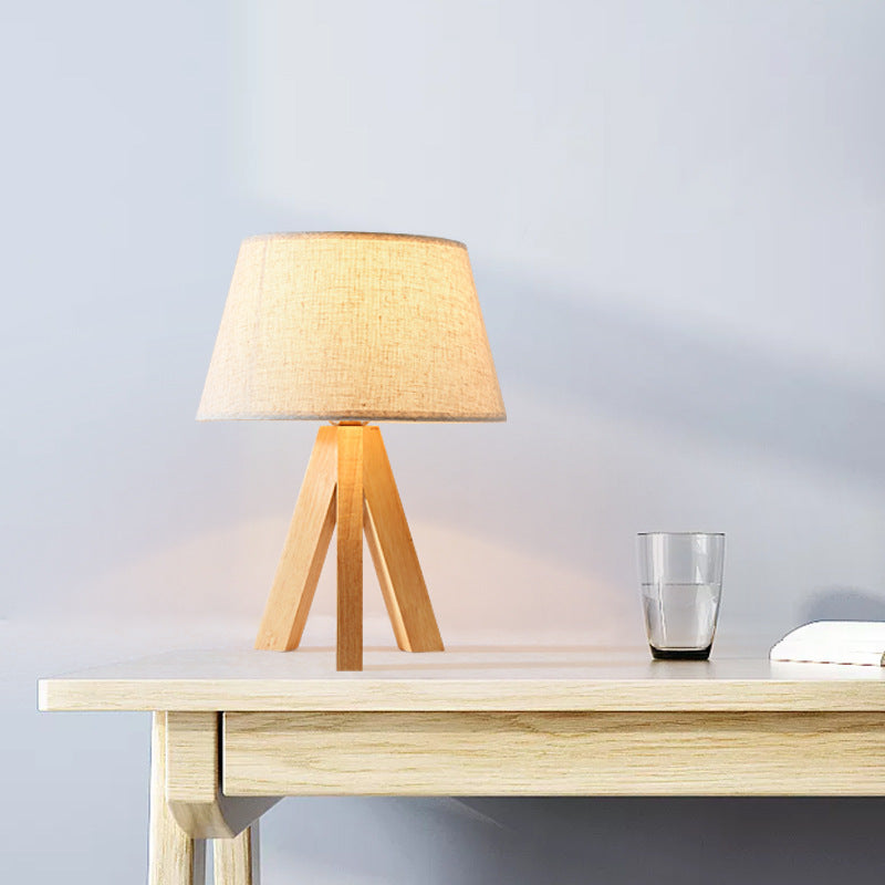Wooden Tripod Lamp